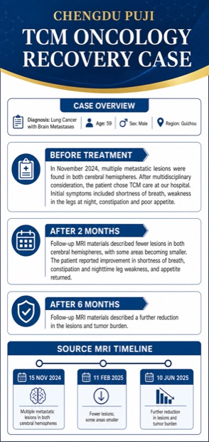 Preview of the complete English lung cancer with brain metastases case poster